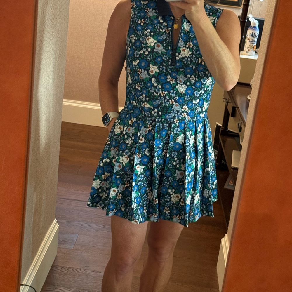 Tory Sport Blue and Green Floral activewear Dress